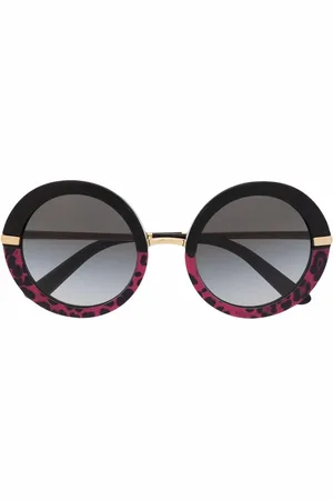 Dolce & Gabbana Lunettes de soleil imprimées à monture ronde