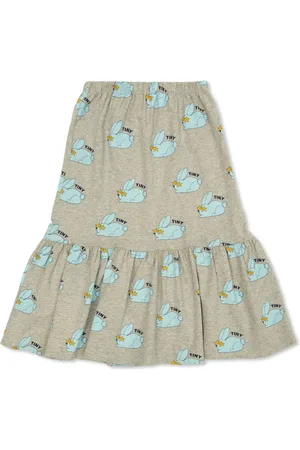 Tiny Cottons Jupe péplum en coton à logo imprimé