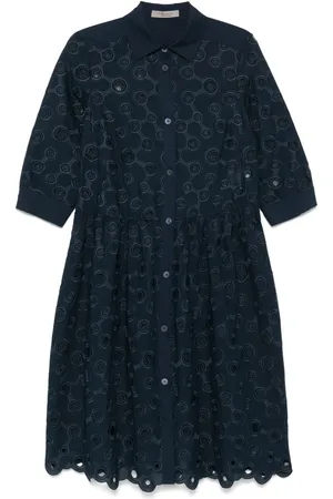 D.EXTERIOR Robe mi-longue à détails brodés