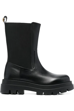Twin-Set Bottines en cuir à semelle crantée
