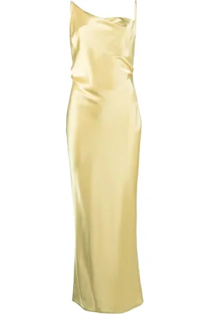 Nanushka Robe drapée en satin à design asymétrique
