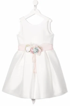 Mimilù Robe sans manches à fleurs appliquées