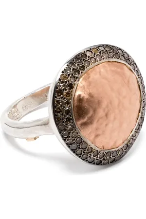 ROSA MARIA Bague cockail en or rose 12ct pavée de diamants