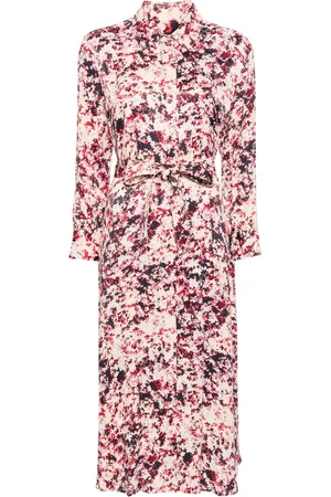 HUGO BOSS Robe-chemise en satin à fleurs