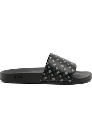 HUGO BOSS Claquettes à motif monogrammé