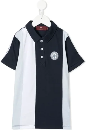 Aigner Polo rayé à patch logo