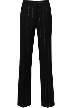 Alessandra Rich Pantalon Lurex à fines rayures