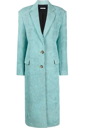 KRIZIA Manteau boutonné à effet craquelé