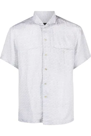 corneliani Chemise en lin à imprimé graphique