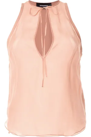 Dsquared2 Blouse en soie à design sans manches