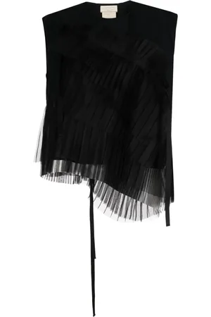 Shanshan Ruan Débardeur en soie à design asymétrique
