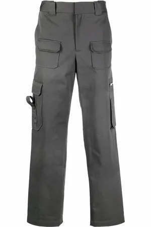 Helmut Lang Pantalon droit sergé en coton
