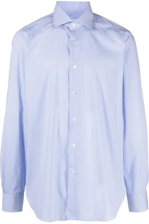 BARBA Chemise rayée à col italien