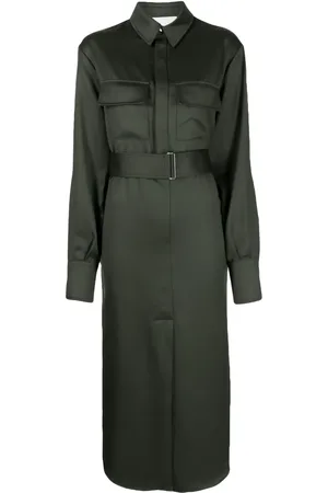 Sa Su Phi Robe-chemise en laine à manches longues