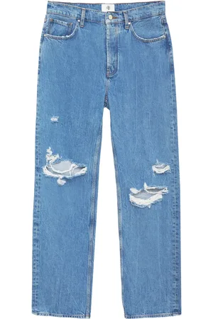ANINE BING Jean droit Gio à taille haute