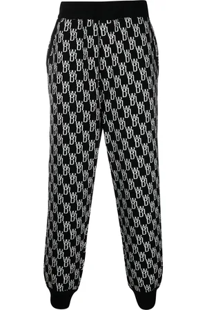 We11 Done Pantalon de jogging en maille intarsia