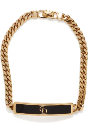 Dior Bracelet en chaîne à plaque logo