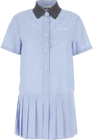 Miu Miu Robe-polo en popeline à coupe courte