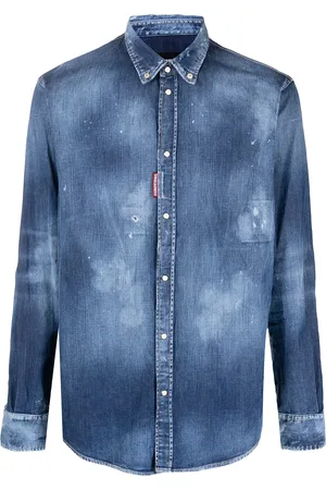 Dsquared2 Chemise en jean à effet usé