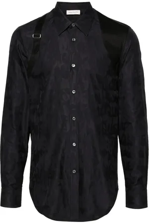 Alexander McQueen Chemise en coton à boucle décorative
