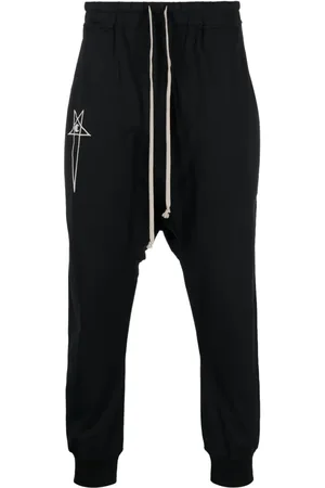 Rick Owens Pantalon de jogging à logo brodé