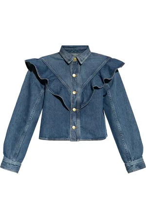 ULLA JOHNSON Chemise en jean à volants