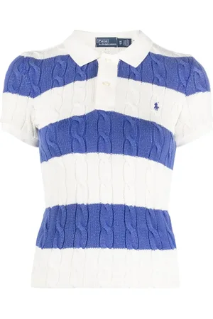 Ralph Lauren Polo en maille torsadée à rayures