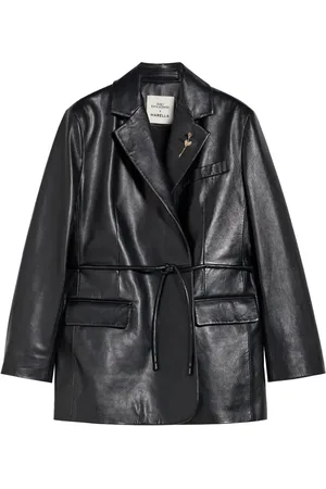 MARELLA Veste en cuir à taille nouée