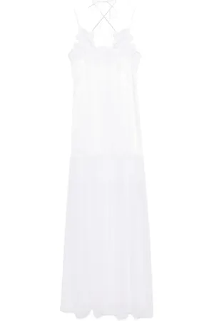 Alberta Ferretti Robe longue ornée de dentelle