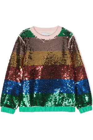 Stella McCartney Sweat rayé à sequins brodés