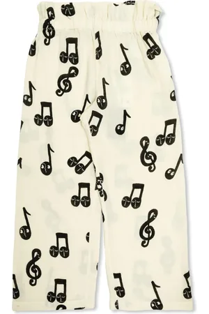 Mini Rodini Pantalon à imprimé notes de musique