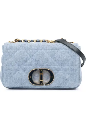 Dior Sac à bandoulière Caro Bag médium en jean à motif Macrocannage (2022)