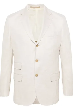ELEVENTY Blazer en lin mélangé à simple boutonnage