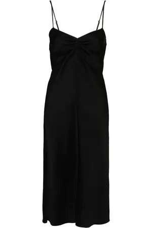 FORTE FORTE Robe mi-longue en satin à design sans manches