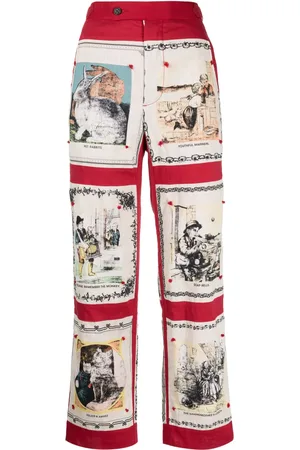 BODE Pantalon imprimé à taille haute