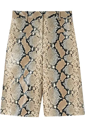 Jil Sander Bermuda à effet python