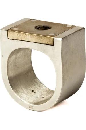 PARTS OF FOUR Bague Plate sertie de diamants
