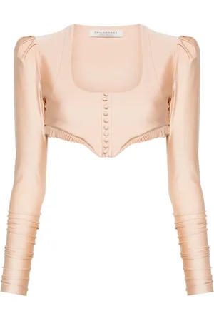 Serafini Haut crop à design plissé