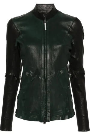 ISAAC SELLAM EXPERIENCE Veste en cuir à design bicolore