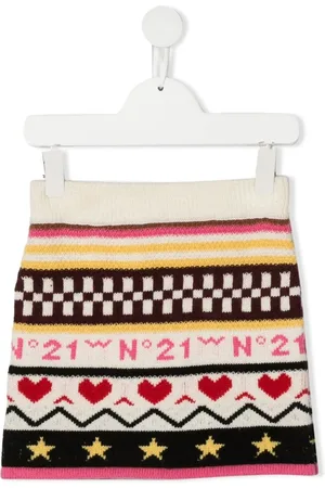 Nº21 Jupe en maille intarsia