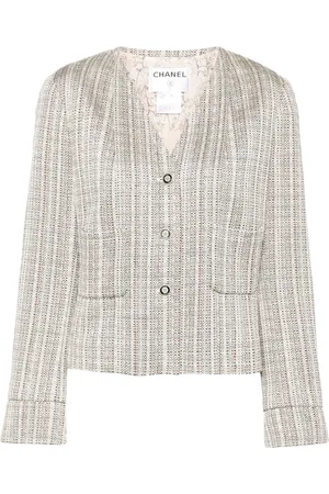 CHANEL Veste en tweed à design sans col (2003)