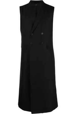 SAPIO Manteau sans manches à boutonnière croisée