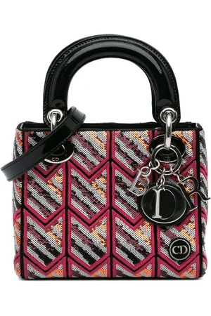 Dior Mini sac à bandoulière Lady Dior en cuir verni à sequins (2015)