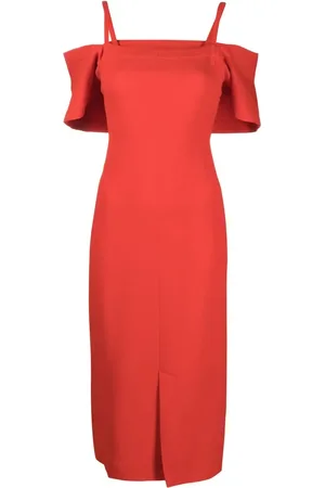 Victoria Beckham Robe mi-longue à épaules dénudées