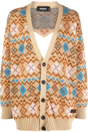 Dsquared2 Cardigan en laine à imprimé géométrique