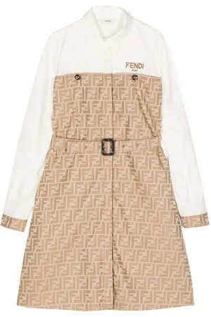 Fendi Robe ceinturée à logo imprimé