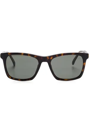 Dunhill Lunettes de soleil à effet écailles de tortue