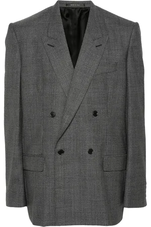 Balenciaga Blazer croisé à carreaux