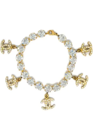 CHANEL Bracelet strassé à logo CC (1996)