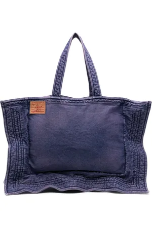 Y / PROJECT Grand sac cabas en jean délavé